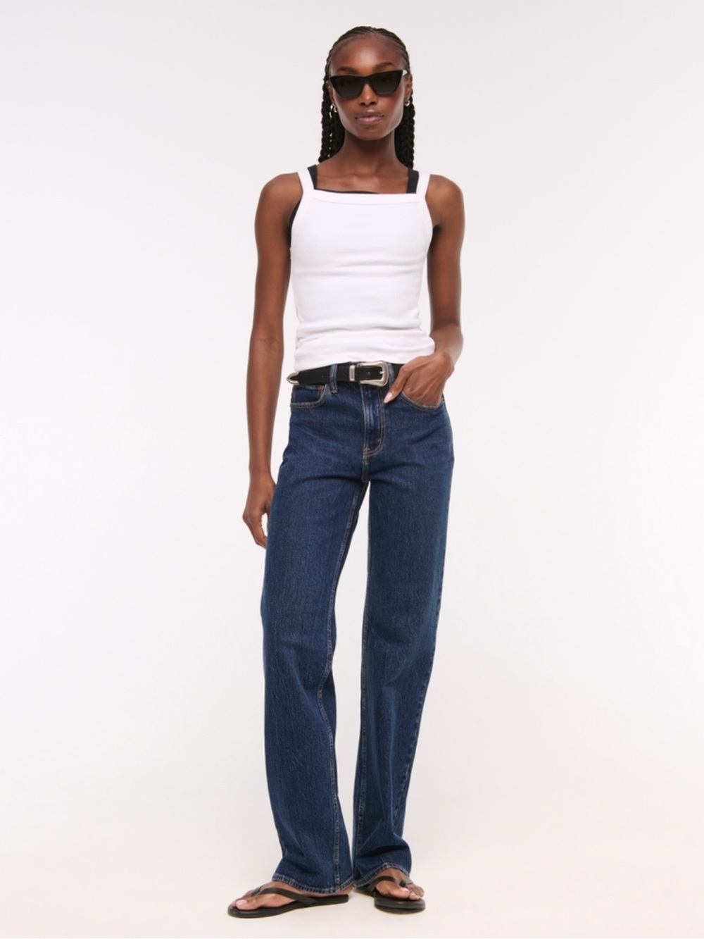 NWOT! Abercrombie High Rise 90s Relaxed Jean - Dark Wash, Sz 25 S